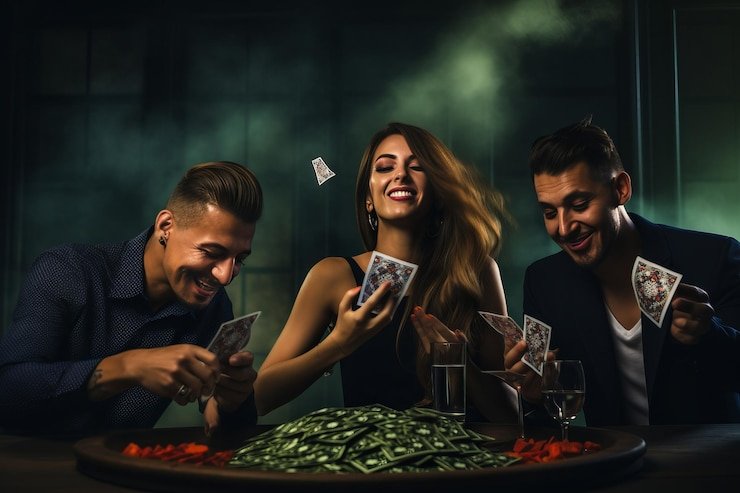 Layar meja Casino Hold'em langsung di aplikasi raja899 menampilkan kartu dealer dan opsi penempatan taruhan dengan tombol yang jelas
